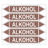 Značení potrubí, alkohol